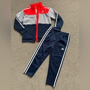 Adidas Kids Orange, Gray and Navy Track Set